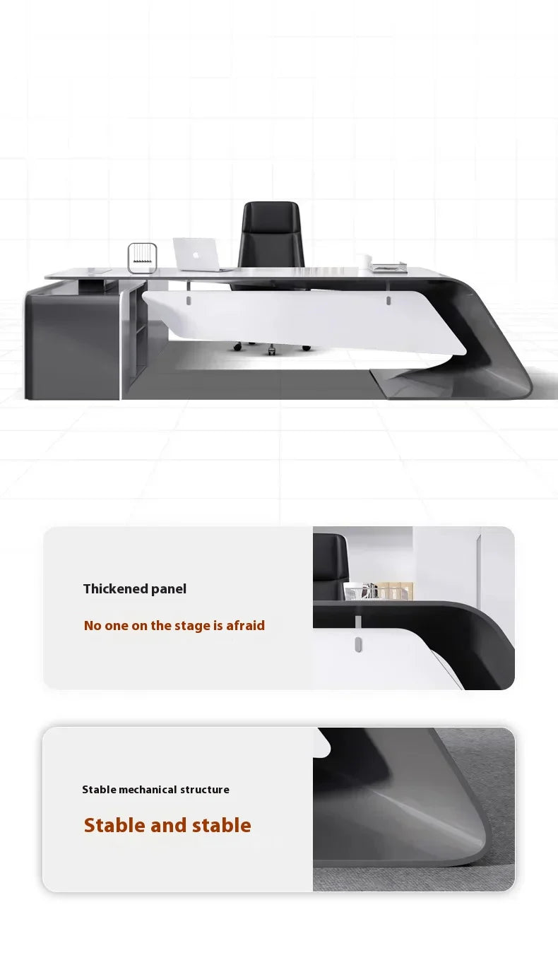 Luxury Long Office Desk Modern Design Storage Multifunctional Office Desk Display Minimalist Mesas Escritorio Trendy Furniture