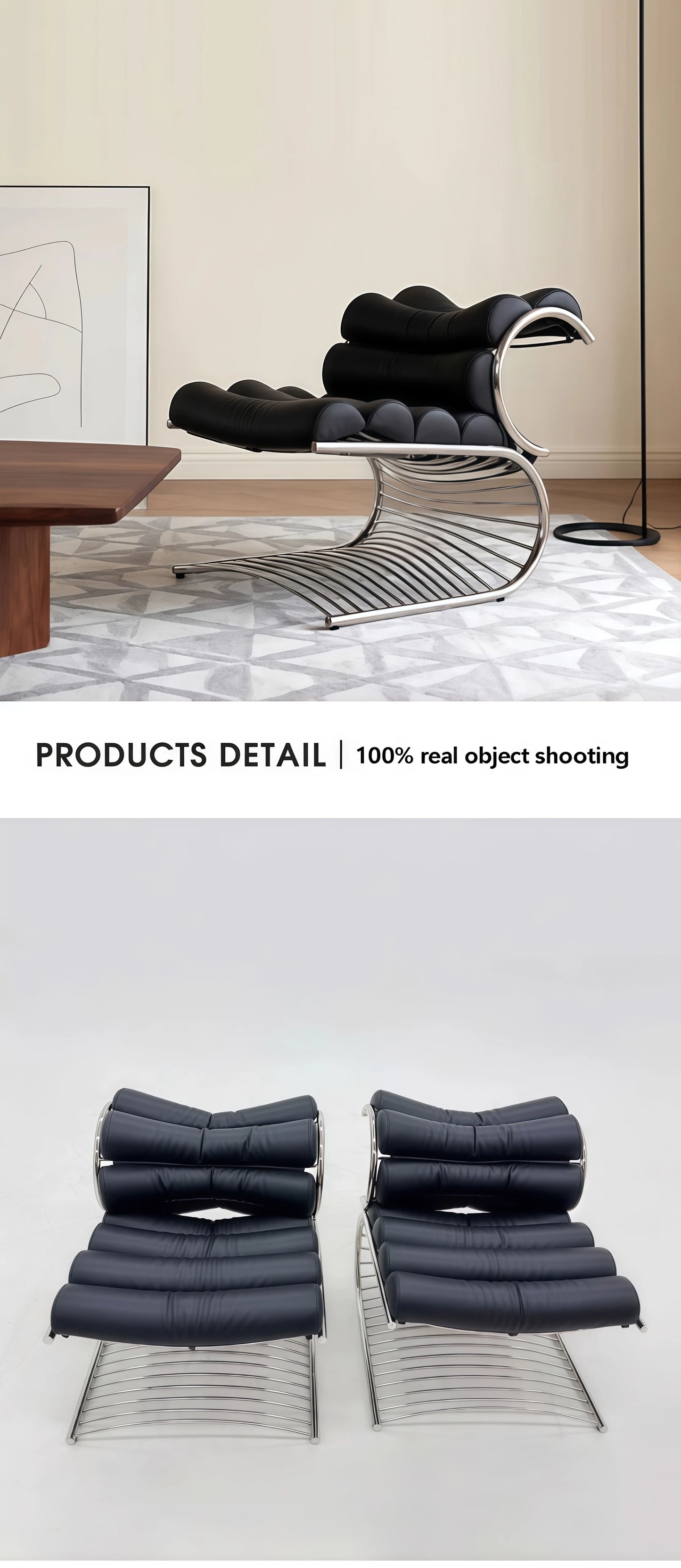 Nordic designer single back lounge chair creative hardware special-shaped home living room ergonomic model