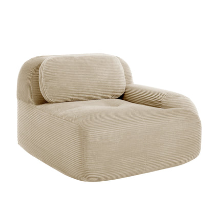 1piece Modern Lovely Sofa Without Armrests with Cushion, Living Room Furniture, Modular Corner Sofa, Premium Cordstock Fabric