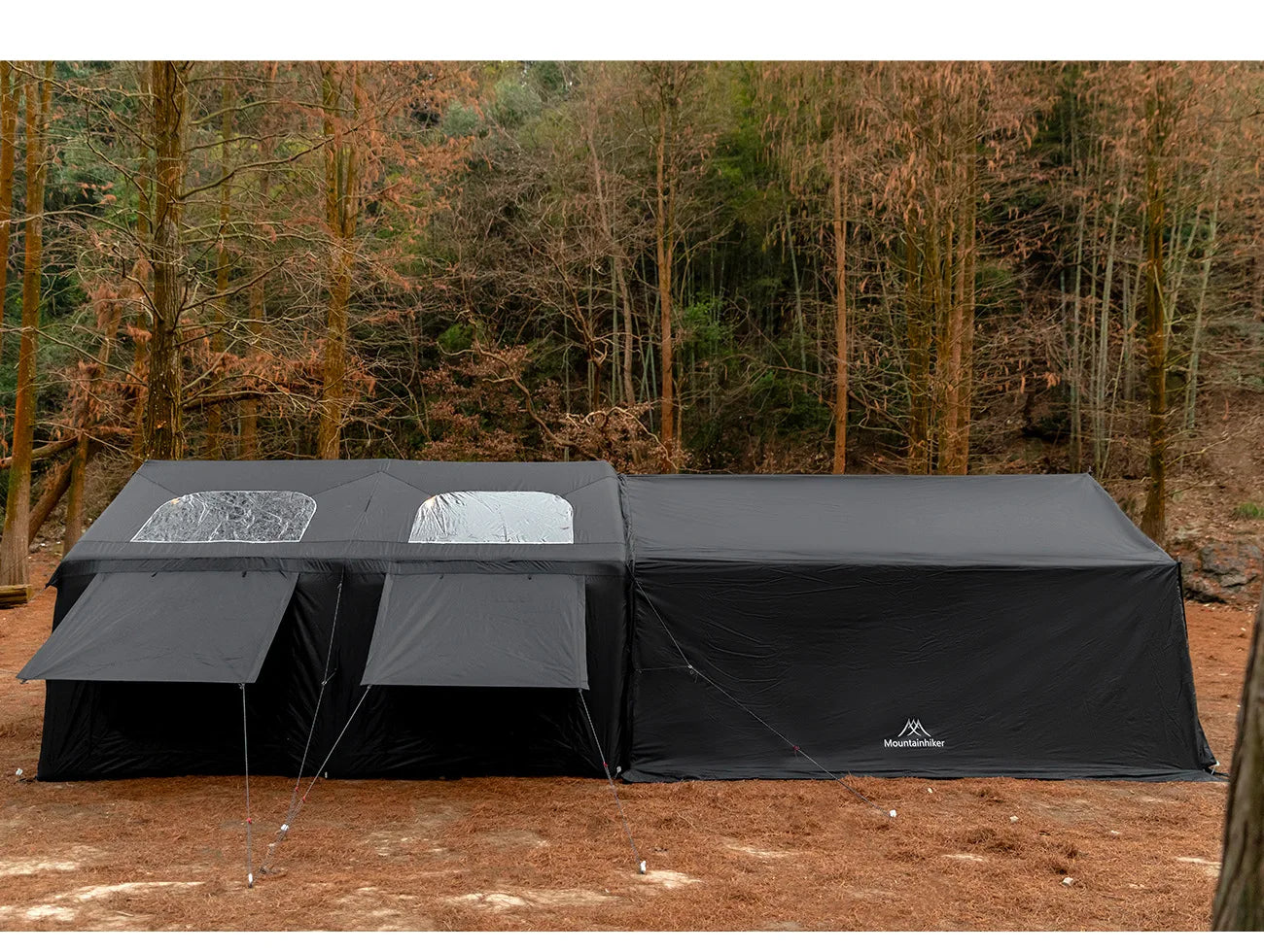Mountainhiker 13.6㎡ Large Inflatable Tent Outdoor Camping 8-10 Person Tent Rainproof Family Awning Beach Quick Open Fishing Park