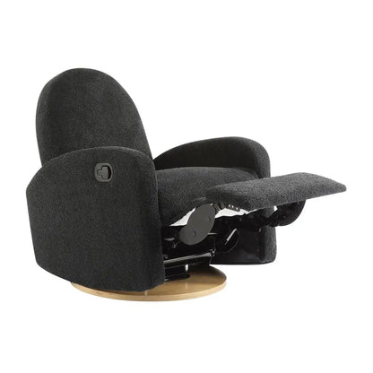 Christopher Knight Home Black Swivel Glider Recliner Chair 360 Rocker Solid Wood Base Easy Assembly