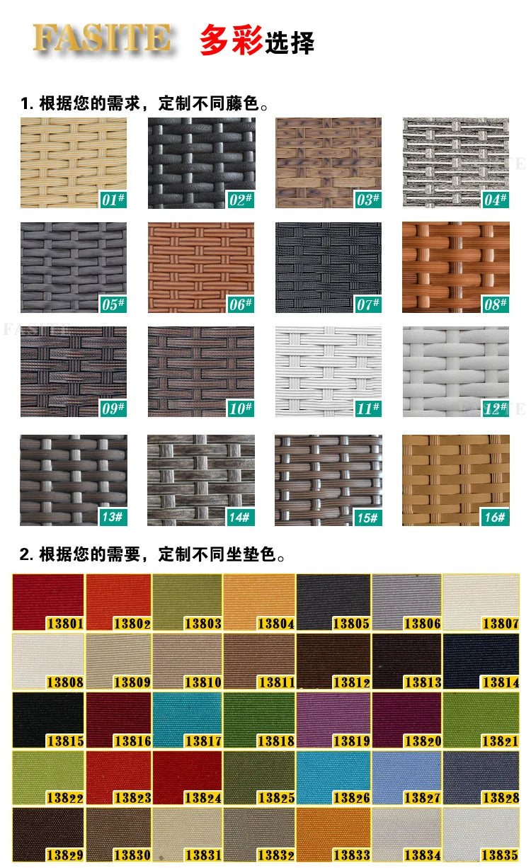 Outdoor Rattan Sofa Circular Villa Terrace Courtyard Rattan Art Living Room Leisure