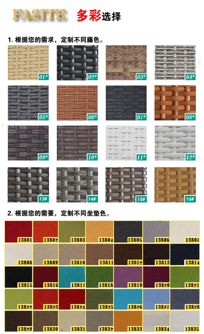 Outdoor Rattan Sofa Circular Villa Terrace Courtyard Rattan Art Living Room Leisure