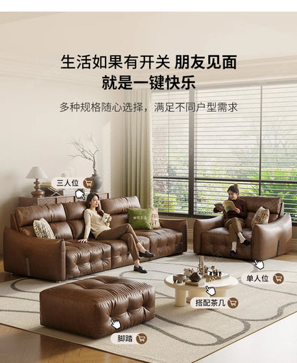 French Scalable Electric Sofa Bed Modern Designer Creativity Puff Sofa Comfort Lounge Living Room Furniture Canape Salon FYES