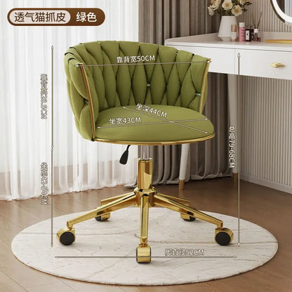Office Chair, Swivel Desk Chair , Stylish Seating for Home Office, Vanity & Modern Glam Workspace Decor