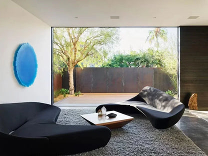 Pour Design italien lune canapé forme irrégulière Art créatif Zaha fibre de verre lune canapé meubles de salon