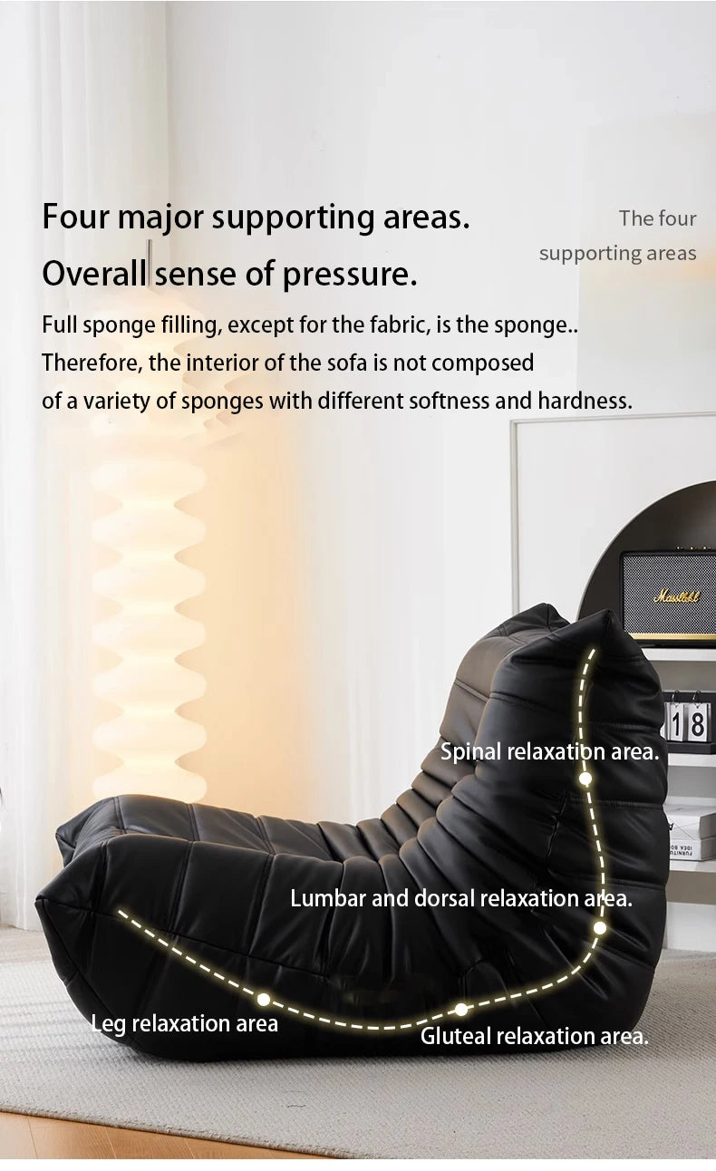 Caterpillar sofa togo modern living room balcony lounge lazy sofa available white lamb wool sofa