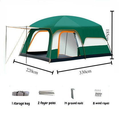 Sunshade Waterproof Tent Portable Wear Resistance Camping Tents Outdoor Stable Windproof Large Spaces Four Season Shelters