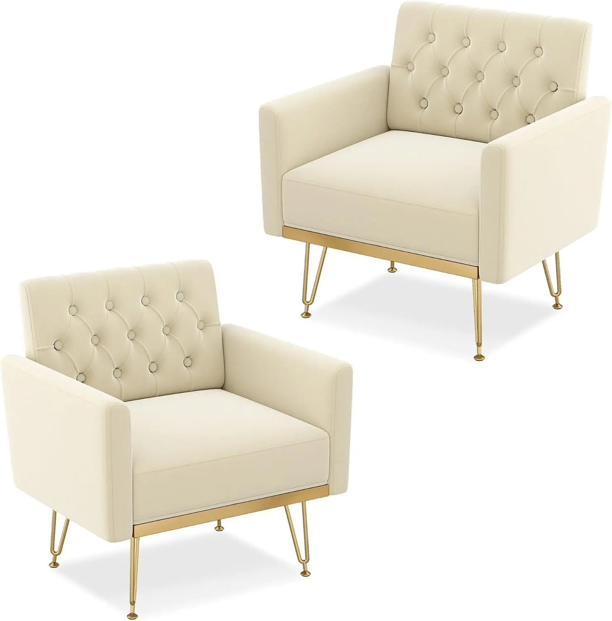 Accent Chair for Living Room, Comfy Oversized Velvet Upholstered Arm Chairs, Mid Century Modern Reading Single Sofa Side Chair