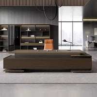 Premium Light luxury office boss table, simple modern class desk, high-end president table