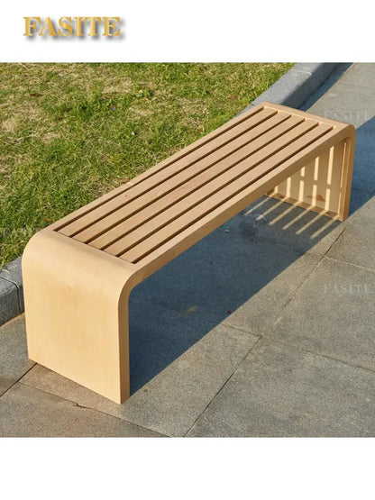 Banc extérieur chaise de parc banc Anti-corrosion bois motif carré jardin cour chaise