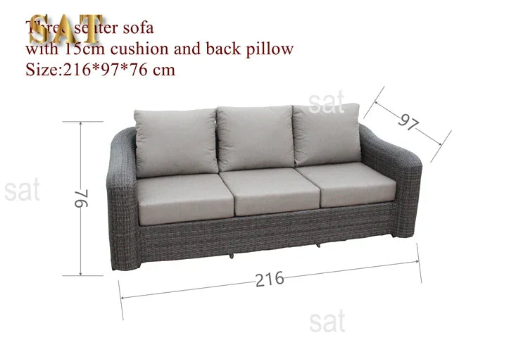 #For Modern Classical Models Rattan Furniture Sofa Set Outdoor Wicker Sectional Patio and Living Room for Hotels and Gardens
