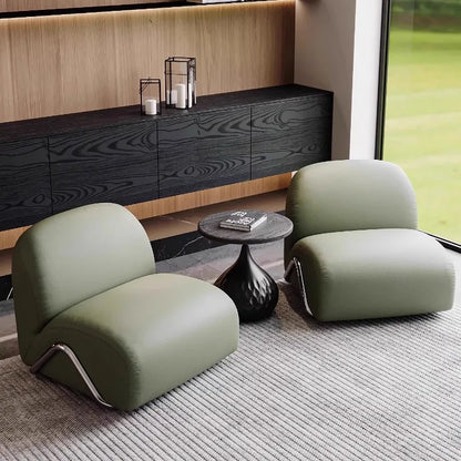 Tumbonas Lounge Living Room Chairs Sofa Lazy Reading Leather Living Room Chairs Individual Throne Sillones Library Furniture