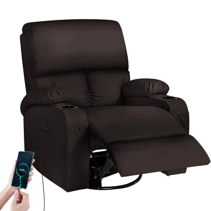 Rocking Recliner Chair, Massage Rocker Recliner Chair with Vibration Massage and Heat,360° Swivel Recliner Chairs,, Customized