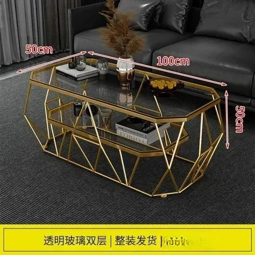 Postmodern Luxury Glass Coffee Tables Nordic Patio Center Entrance Floor Coffee Tables Smart Elegant Home Furniture