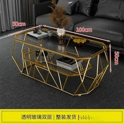 Postmodern Luxury Glass Coffee Tables Nordic Patio Center Entrance Floor Coffee Tables Smart Elegant Home Furniture