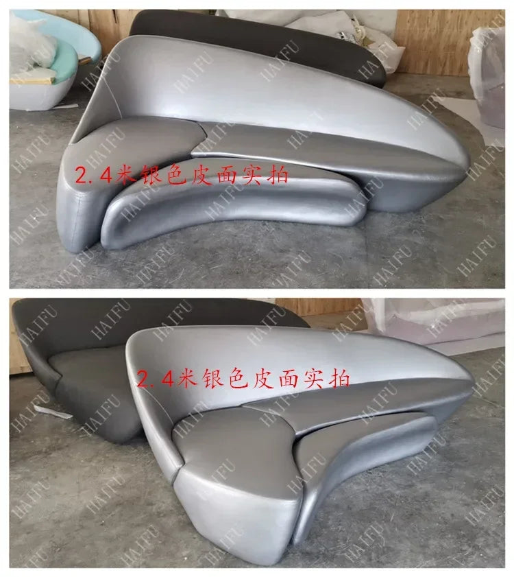 FRP Moon Sofa Hall d'hôtel Canapé de réception de forme spéciale