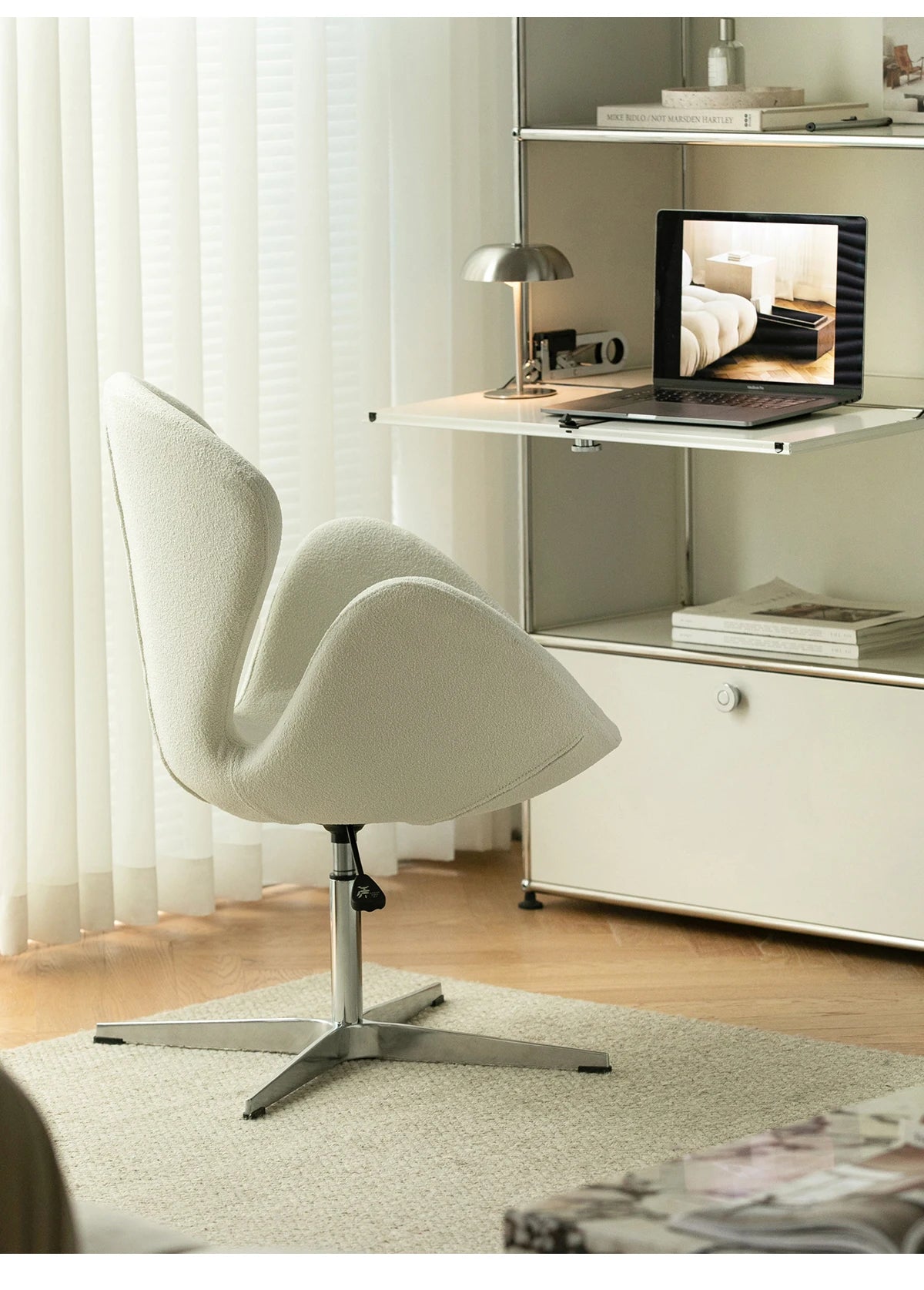 Single sofa chair swivel chair Nordic designer creative simple casual ins swan chair