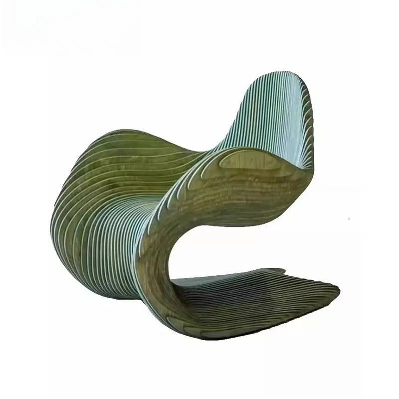 Furniture Modern Living Room Art Furniture Simple Solid Wood Irregular Unique Leisure Single Armchair Family Hotel