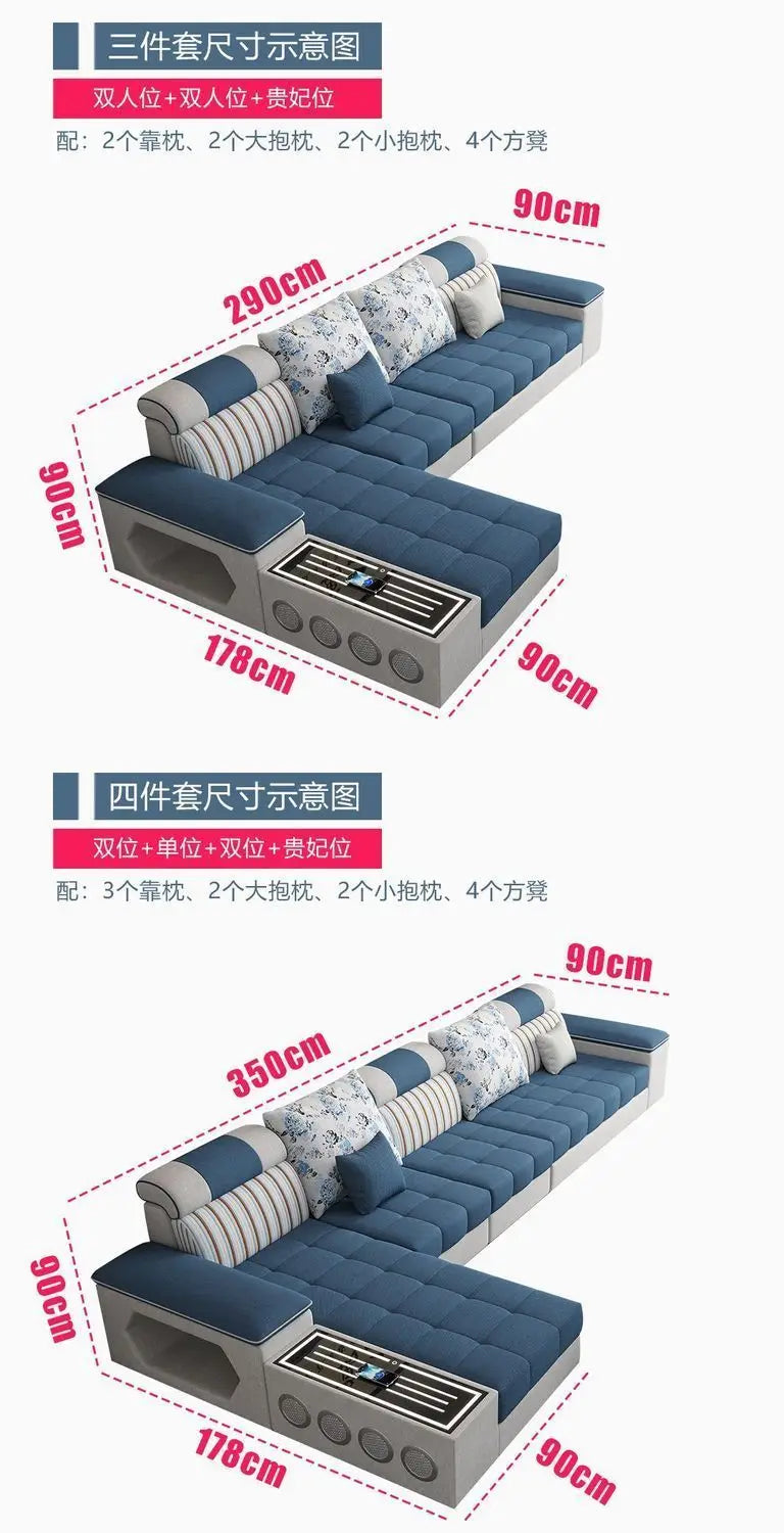 Armrest Electric Sofa Designer Storage Modern Corner Sofa Floor Comfortable Romantic Divani Da Soggiorno House Accessories