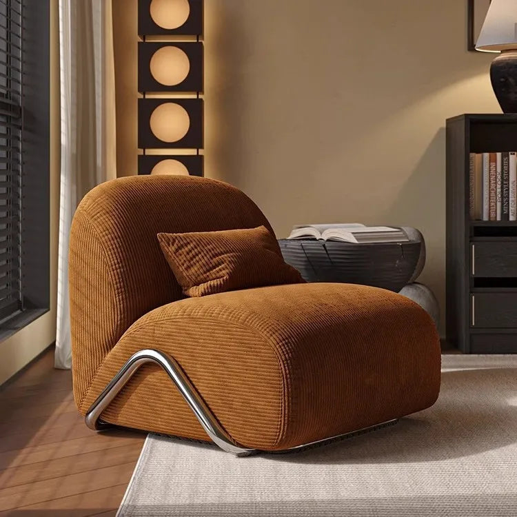 Internet celebrity in the ancient style wabi sabi lazy leisure chair designer Yang fabric single