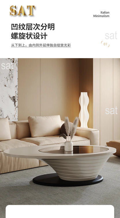 Oval Modern Coffee Table Unique Trendy Design European Coffee Table Neutral Minimalist Table Basse Living Room Furniture