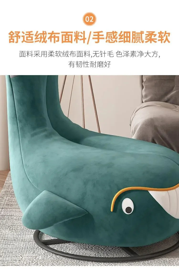 New network red rotating sofa chair animal whale lounge chair shark small apartment balcony lazy sofa