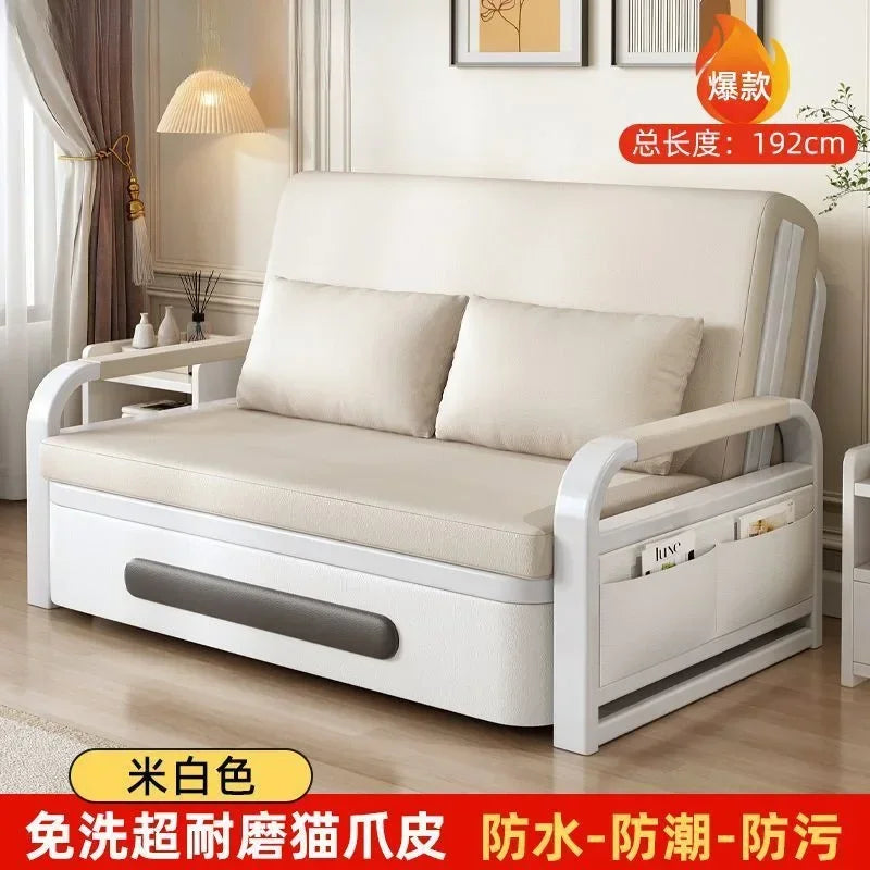 Sofa bed integrated dual-purpose small apartment Internet celebrity balcony multi-function retractable bed New technology