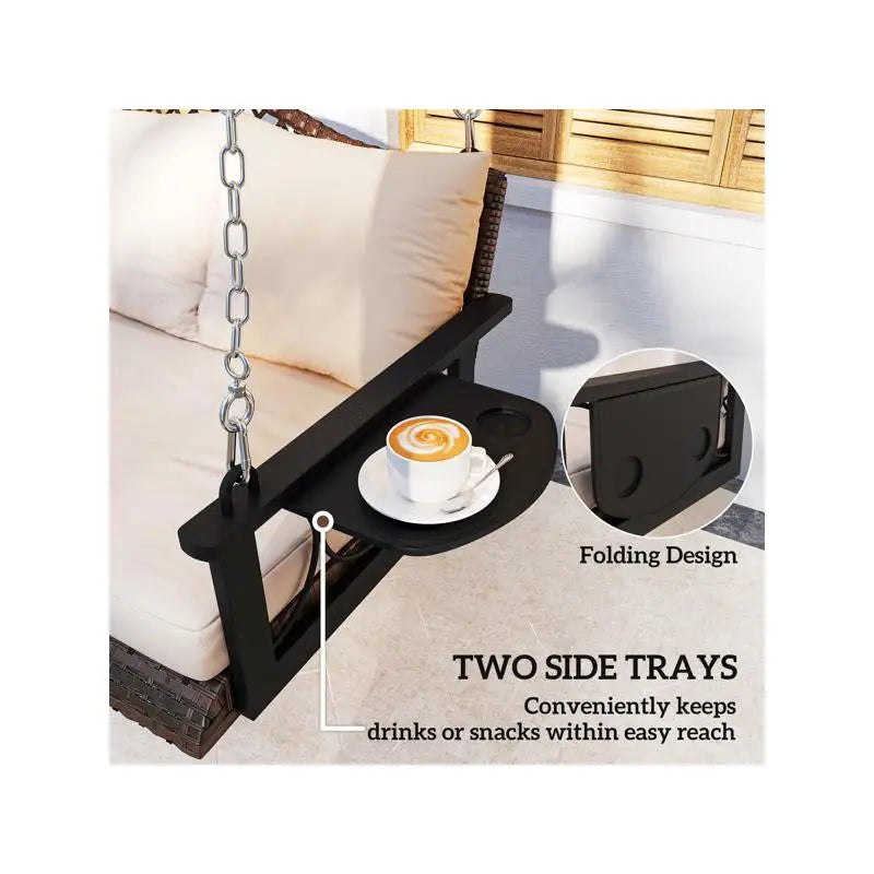 Outdoor Swing Frame Set for Garden, Playground, or Backyard Use - Durable and Comfortable Design for Kids and Adults. Ideal for