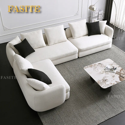 Italian Minimalist Fabric Sofa Detachable and Washable Living Room Modern Minimalist Combination Small Apartment High profile