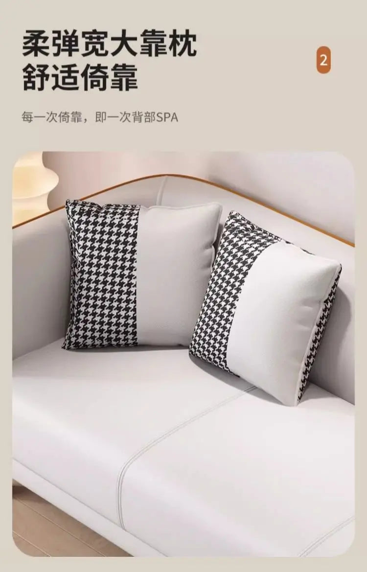 Italian light luxury cat claw cloth sofa small apartment living room double rental room bedroom apartment simple modern large so