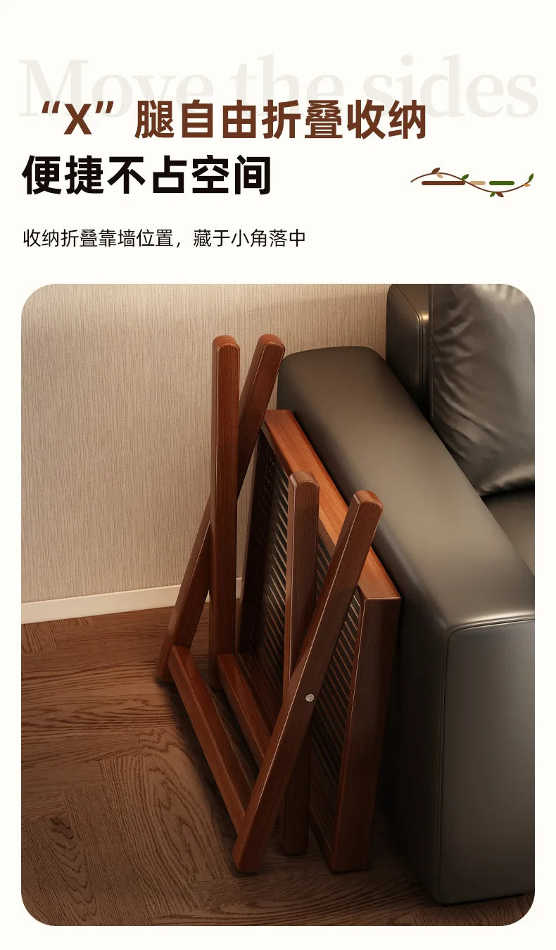 INS Folding Small Table Outdoor Picnic Portable Coffee Table Non-Solid Wood Home Living Room Mini Side Table