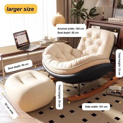 Lazy Sofa Rocking Chair Bedroom Lounge Chair Carefree Adult Living Room Single Balcony Leisure Rocking Chair Recliner Chairs
