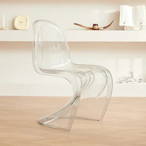 Design Minimalist Dining Chair Acrylic Kitchen Colorful Office Chair Modern Living Room Cadeira Kitchen Furniture  A1