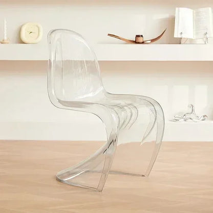 Design Minimalist Dining Chair Acrylic Kitchen Colorful Office Chair Modern Living Room Cadeira Kitchen Furniture  A1