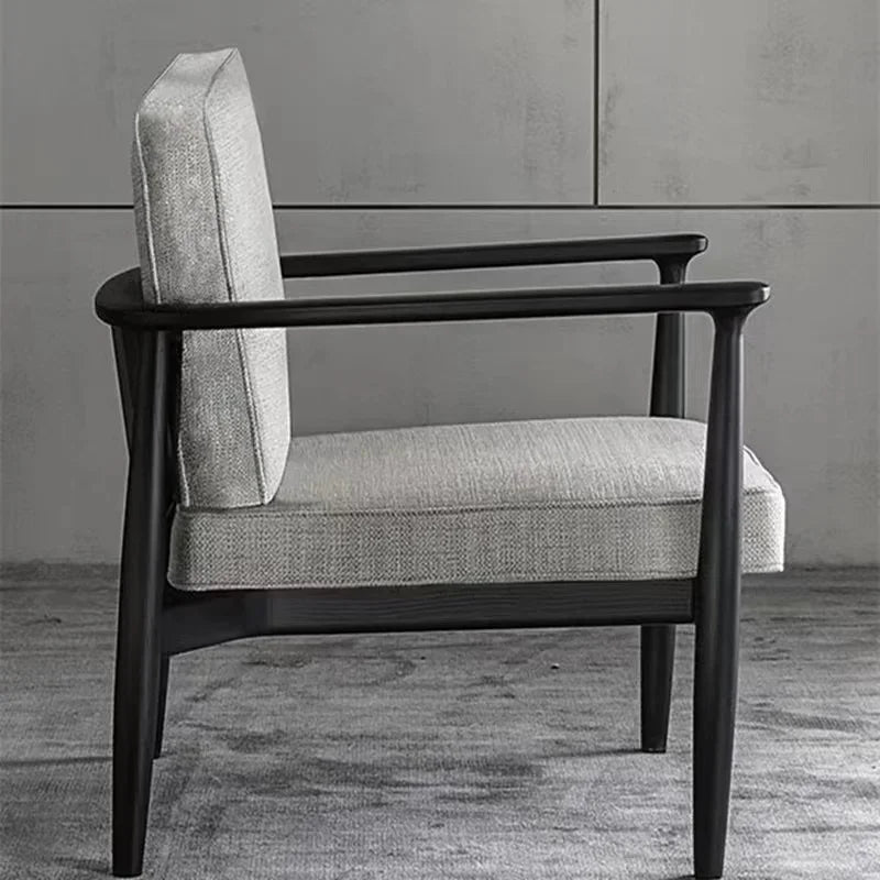 New Chinese Style Nordic Single-Seat Sofa Chair Post-Modern Minimalist Dining Chair Leisure Chair Conference