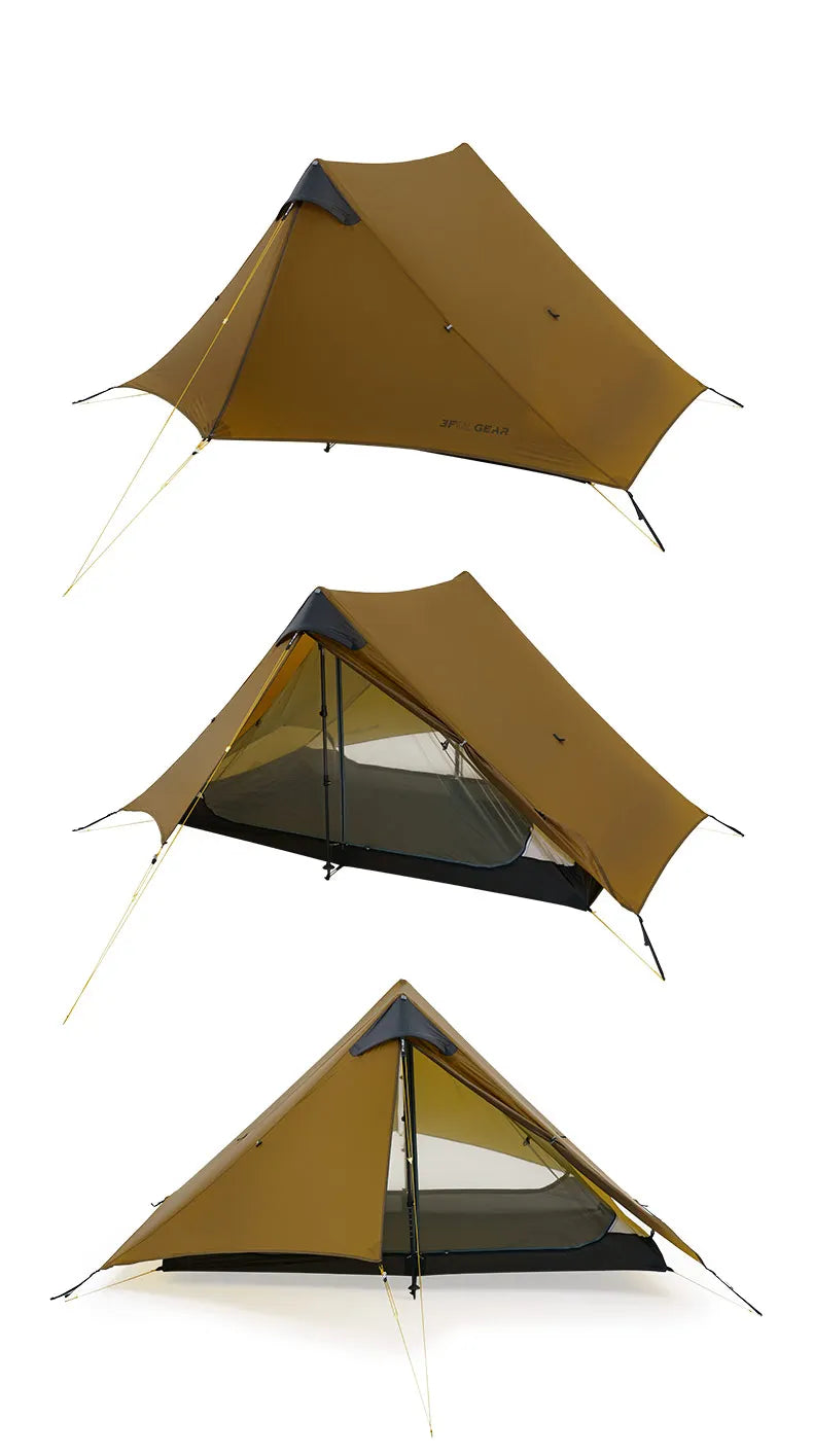LanShan 2 3F UL GEAR 2 Person 1 Person Outdoor Ultralight Camping Tent 3 Season 4 Season Professional 15D Silnylon Rodless Tent