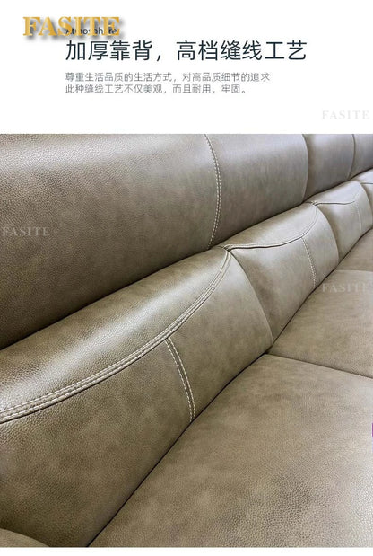 leather sofa modern simple living room combination small apartment Nordic first-layer cowhide princess corner furniture