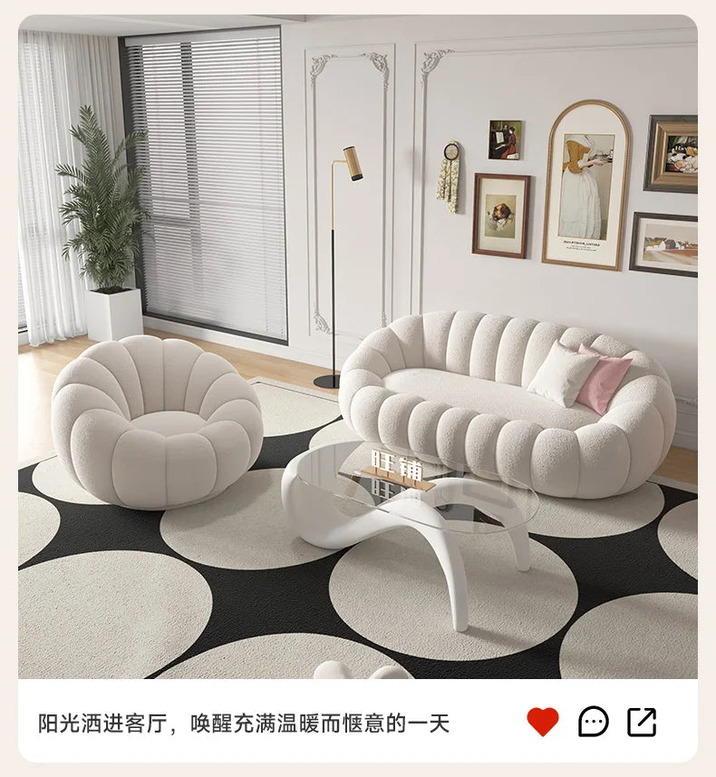 Cloud Sofa Plush Pumpkin Sofa Combination Soft And Comfortable Modern Living Room Sofa Suite Apartment Home Decoration Furniture