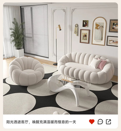 Cloud Sofa Plush Pumpkin Sofa Combination Soft And Comfortable Modern Living Room Sofa Suite Apartment Home Decoration Furniture