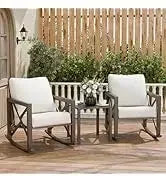 QAZ8-7 Piece Patio Furniture Set Fire Pit Table. Outdoor Conversation Sets Wicker Rattan Sectional Sofa with Coffee TSZ