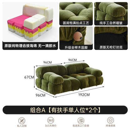 Modern Modular Fabric Sectional Sofa for Small Living Rooms