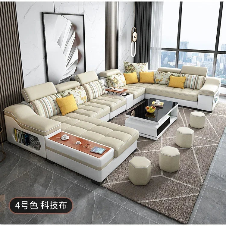 gW Modern Minimalist Living Room Sofas Sectional Lazy Nordic Leather Sofas Designer Lounge Curved Divano Lounge Suite Furniture
