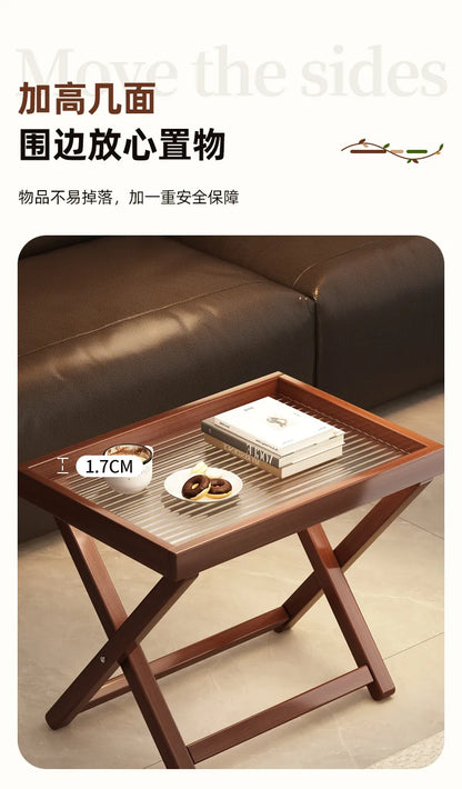 INS Folding Small Table Outdoor Picnic Portable Coffee Table Non-Solid Wood Home Living Room Mini Side Table