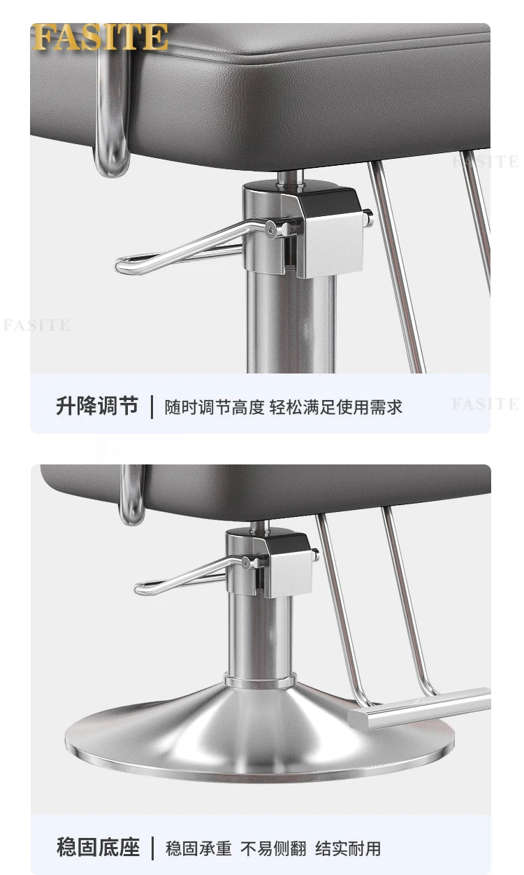 Portable Barbershop Salon Chair Luxury Beauty Gold Hairdressing Salon Chair Barber Swivel Silla Furniture