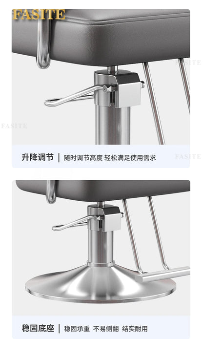 Portable Barbershop Salon Chair Luxury Beauty Gold Hairdressing Salon Chair Barber Swivel Silla Furniture