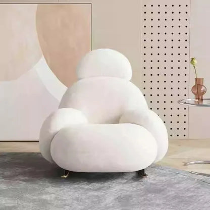 Big white Internet celebrity rocking chair lazy sofa single rocking cream living room lazy chair simple balcony bedroom