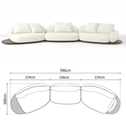 Log Style Furniture Modern Simple Modern Morocco Fabric Sectional Sofas