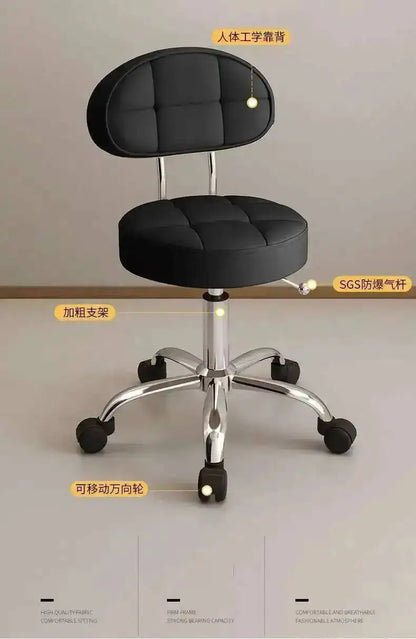 Big work stool hair cutting chair rotating lifting round stool pulley hair salon special beauty stool