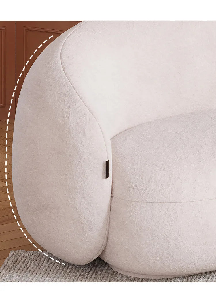 Curved Armchair Living Room Sofas White Designer Modern Minimalist Living Room Sofas Lazy Floor Muebles Lounge Suite Furniture